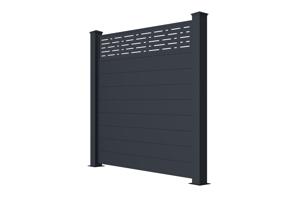Clôture Aluminium Semi-Ajourée 1,9m ARLBERG H.170cm gris 3