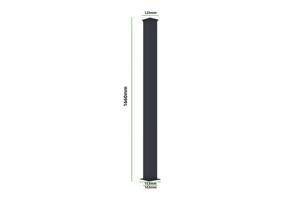 Aluminium Schutting Halfopen 1,9m ADULA H. 170cm Grijs 6