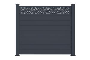 Gard Din Aluminiu Semideschis 1,9m TRIGLAV Î. 170cm Gri main image