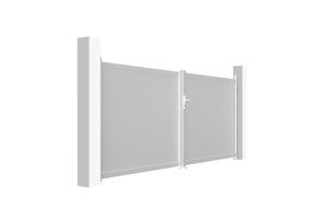 Portail battant 4m EIGER H.160cm blanc 3