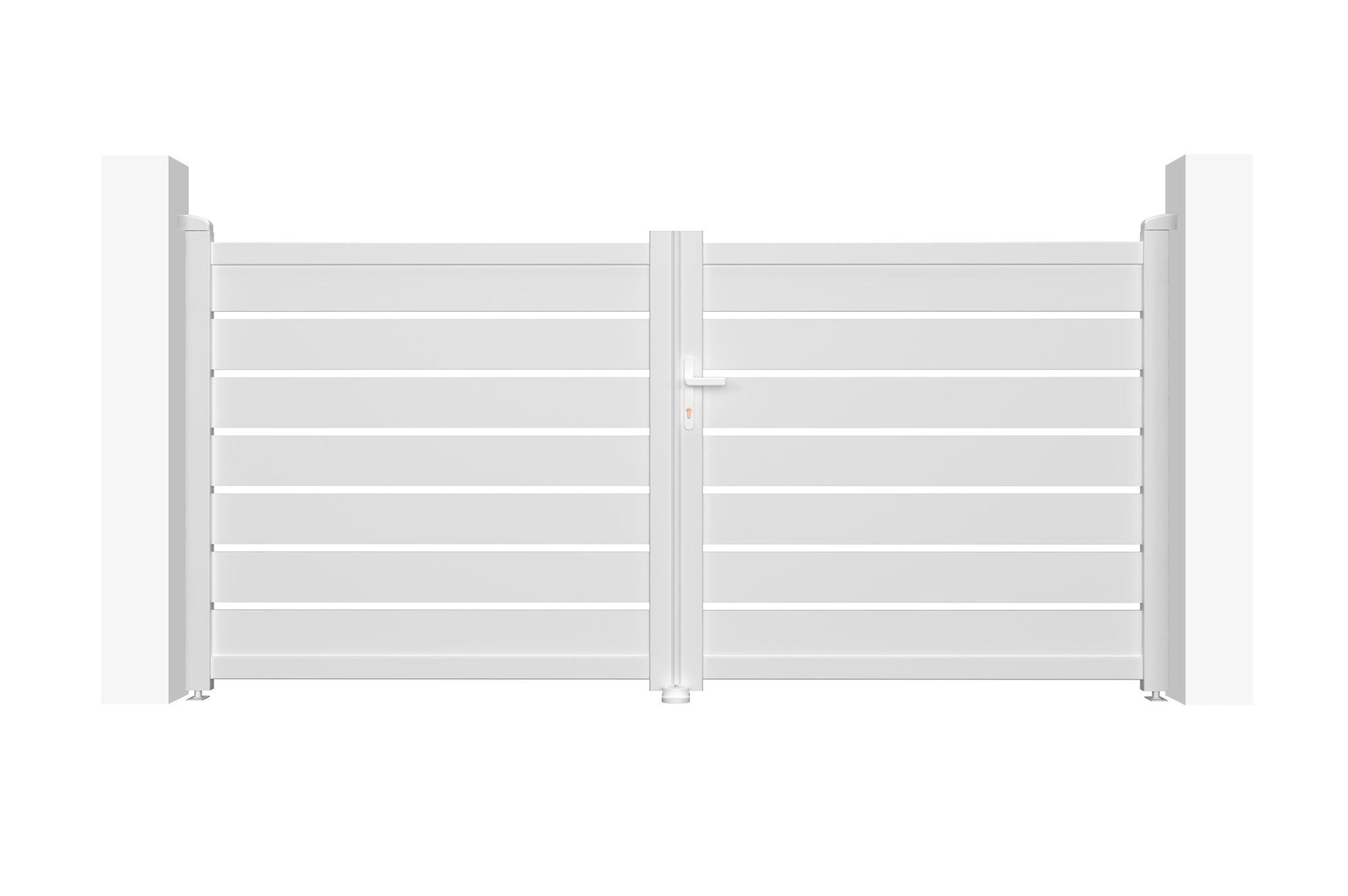 Electric swing gate 3m VOGEL 300B140 white + RANGER B150 motorization 2