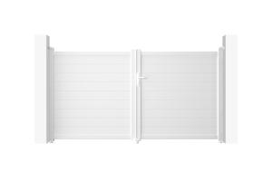 EIGER 300B160 draaipoortpakket + 2 EIFEL palen H.190cm Wit 2
