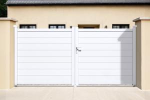Swing gate 3m EIGER H.140cm white aluminium main image