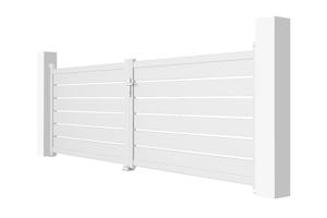 Portail battant motorisé 4m VOGEL H.120cm blanc + Motorisation TANKER B700 4