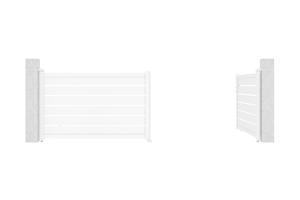 Portail battant motorisé 4m VOGEL H.120cm blanc + Motorisation TANKER B700 5