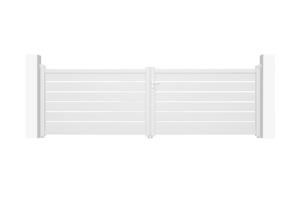 Portail battant motorisé 4m VOGEL H.120cm blanc + Motorisation TANKER B700 2