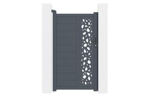 Gartentür aus aluminium 1m SUNNY H.180cm grau 2