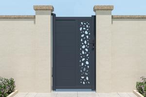Gartentür aus aluminium 1m SUNNY H.180cm grau 4