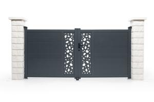 Swing gate 3m SUNNY H.140cm grey aluminium main image