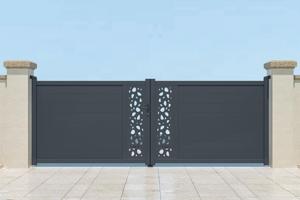 Doppelflügeltor aus Aluminium 4m SUNNY H.140cm grau 15