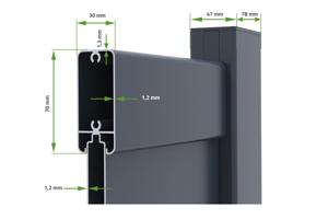 Portail battant 3,5m SUNNY H.160cm aluminium gris + 2 poteaux ELDA + motorisation Tanker B250 13