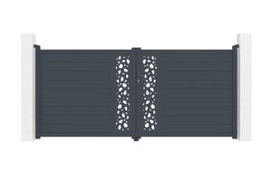 Portail battant 3,5m SUNNY H.160cm gris main image