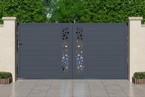 Brama przesuwna 3,5m SUNNY wys. 180cm szare aluminium 2
