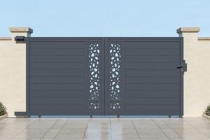Brama przesuwna 3,5m SUNNY wys. 180cm szare aluminium 4