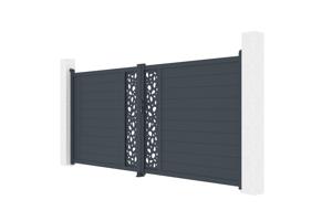 Portail battant motorisé 4m SUNNY H.180cm + Motorisation BUNKER B500 4