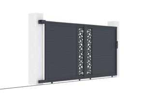 Puerta corredera exterior​ 4m SUNNY Alt.180cm aluminio gris 8