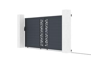 Puerta corredera exterior​ 4m SUNNY Alt.180cm aluminio gris 4