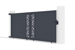 Puerta corredera exterior​ 4m SUNNY Alt.180cm aluminio gris 9