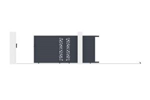 Puerta corredera exterior​ 4m SUNNY Alt.180cm aluminio gris 5