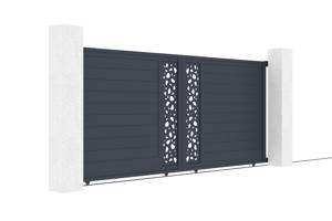 Puerta corredera exterior​ 4m SUNNY Alt.180cm aluminio gris 3