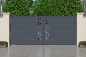 Puerta corredera exterior​ 4m SUNNY Alt.180cm aluminio gris 2
