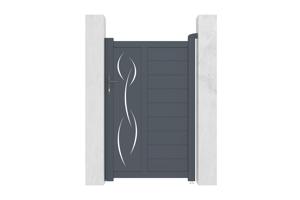 Side gate 1m LIFE H.160cm grey aluminium main image