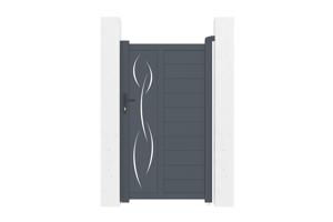 Side gate 1m LIFE H.180cm grey aluminium main image
