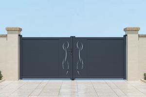 Swing gate 3,5m LIFE H.140cm grey aluminium 6