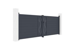Puerta batiente motorizada 4m LIFE Alt.140cm + Automatismo TANKER B700 3