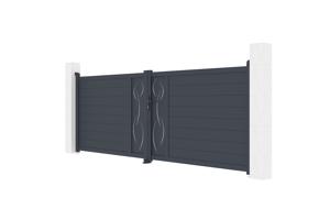 Puerta batiente motorizada 4m LIFE Alt.140cm + Automatismo TANKER B700 4