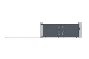 Schiebetor aus aluminium 4m LIFE H.140cm grau 3