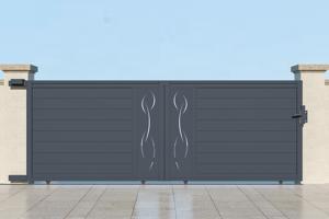 Schiebetor aus aluminium 4m LIFE H.140cm grau 4