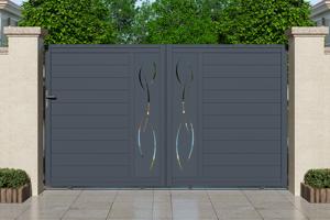 Sliding gate kit 3m LIFE H.180cm grey aluminium 2