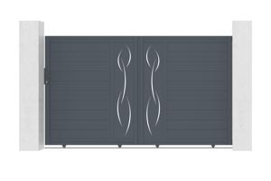 Puerta corredera exterior​ 3m LIFE Alt.180cm aluminio gris main image