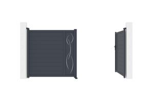 Flügeltor elektrisch 3,5m LIFE H.180cm + Drehtorantrieb RANGER B150 5