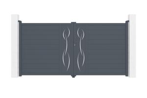 Swing gate 3,5m LIFE H.180cm grey aluminium main image