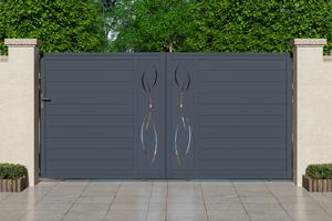 Puerta corredera exterior​ 3,5m LIFE Alt.180cm aluminio gris 2