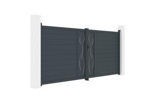 Portail battant 4m LIFE H.180cm gris 3