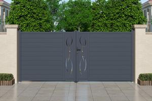 Portail battant 4m LIFE H.180cm gris 2