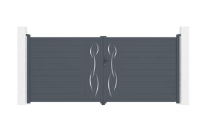 4 m LIFE pelēki veramie vārti, augstums 180 cm main image