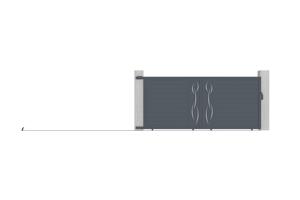 Sliding gate kit 4m LIFE H.180cm grey aluminium 3