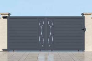 Sliding gate kit 4m LIFE H.180cm grey aluminium 4