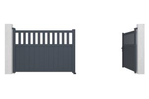 Swing gate 4m SANTIS H.140cm grey aluminium 4