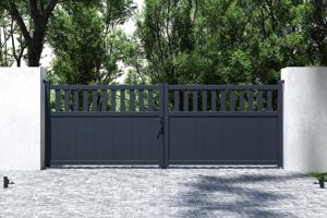 Swing gate 4m SANTIS H.140cm grey aluminium 6