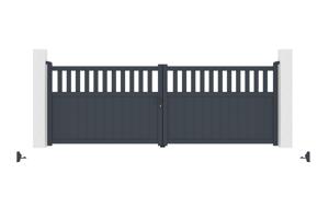 Swing gate 4m SANTIS H.140cm grey aluminium 8
