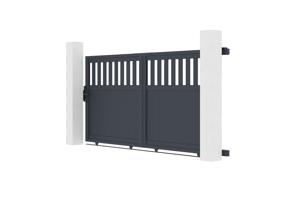 Schiebetor aus aluminium 3m SANTIS H.140cm grau 3