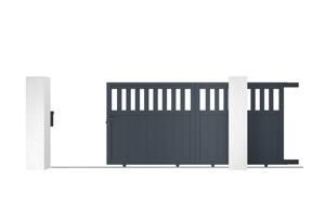 Schiebetor aus aluminium 3m SANTIS H.140cm grau 4
