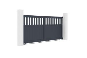Schiebetor aus aluminium 3m SANTIS H.140cm grau 2