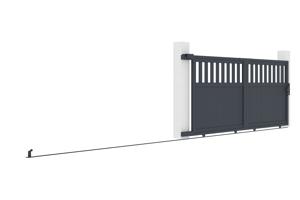 Schiebetor aus aluminium 3m SANTIS H.140cm grau 7