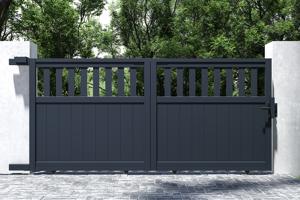 Schiebetor aus aluminium 3m SANTIS H.140cm grau 6